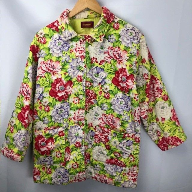 【美品】KENZO 花柄 ボタニカル ジャケット フランス製 38（M相当） 美品】KENZO 花柄 ボタニカル ジャケット フランス製 38（M相当）