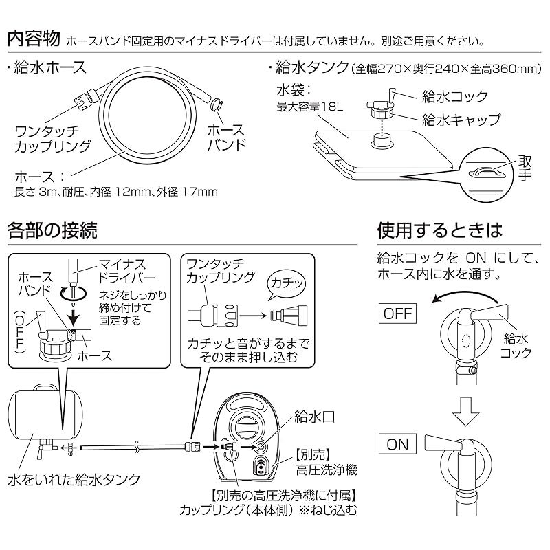 工進(KOSHIN) 充電式高圧洗浄機用 給水タンクセット PA-425