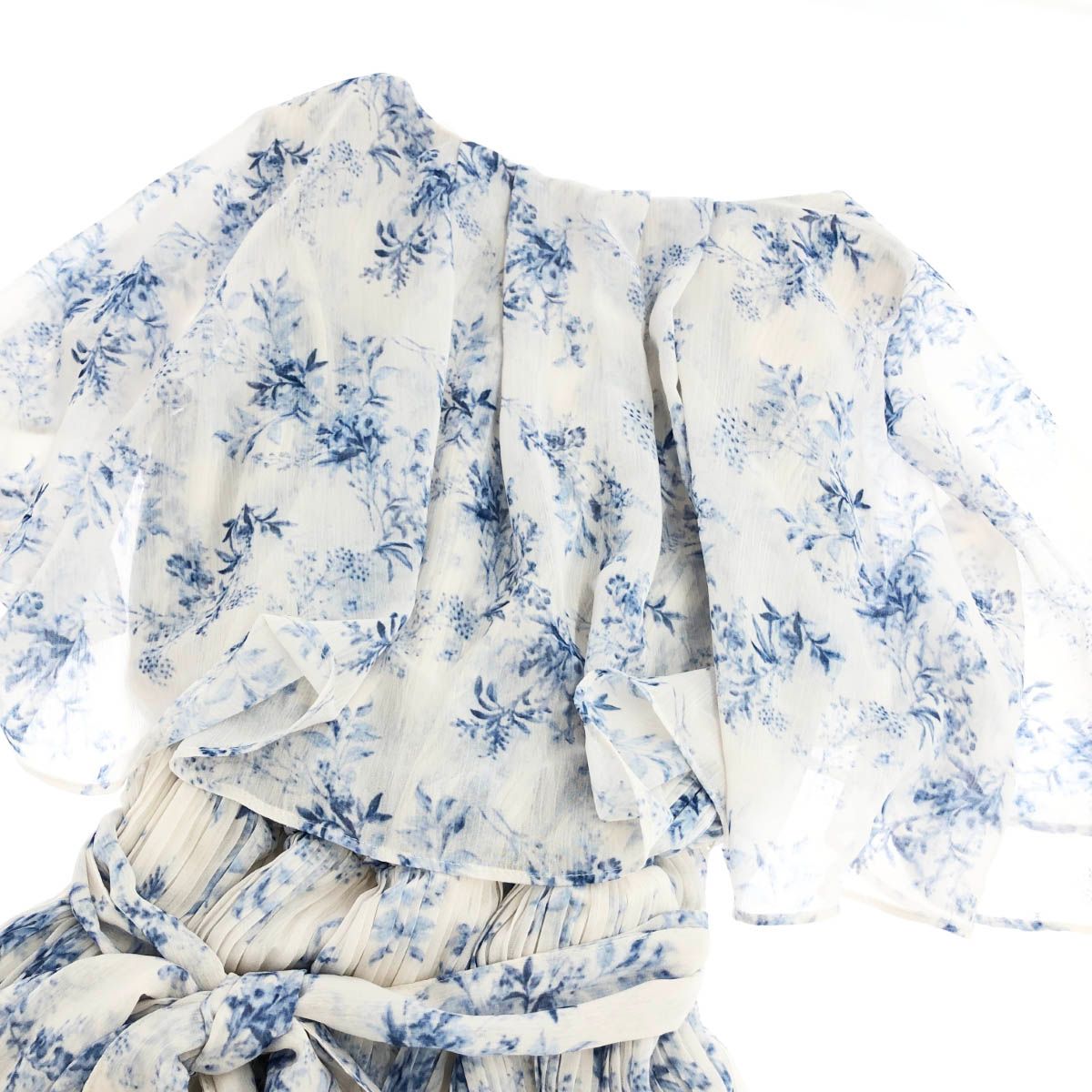 Herlipto ハーリップトゥ ワンピース ホワイト/ブルー ポリエステル