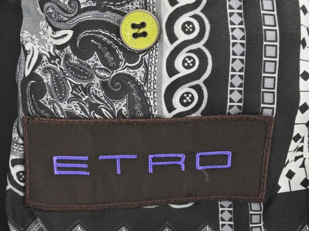 ETROテーラードジャケット ETRO エトロ テーラード ジャケット size50/黒 ◇□◎メンズ
