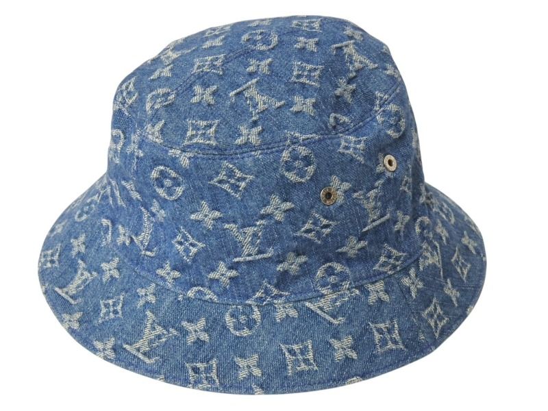 LOUIS VUITTON ルイヴィトン バケットハット モノグラム エッセンシャル M78772 ブルー モノグラムキャンバス 4b001792
