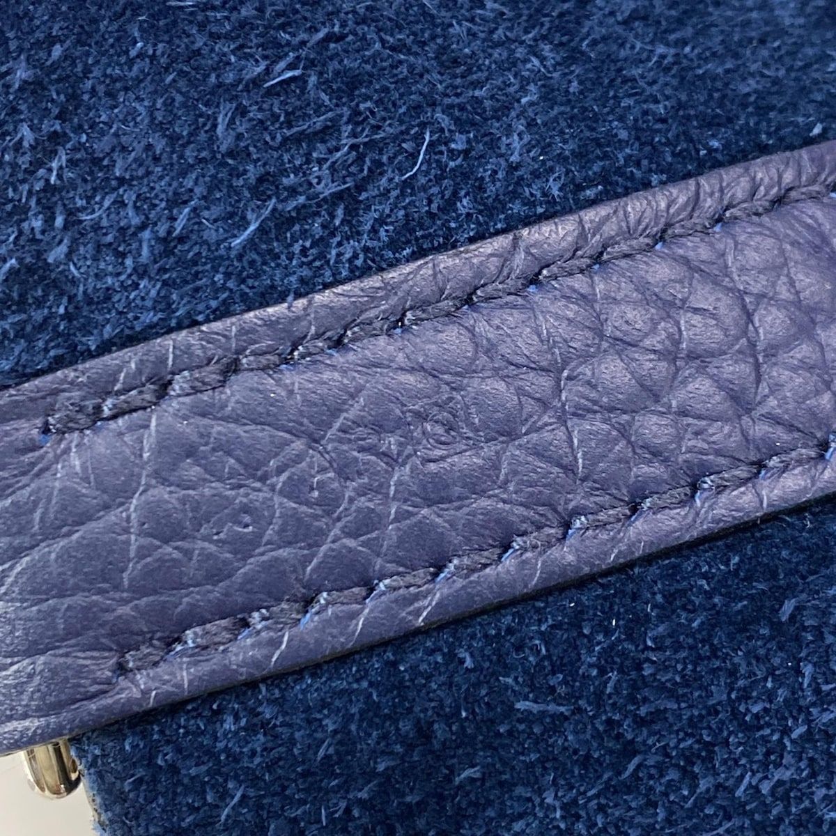 【お値下げ】HERMESピコタンPM ブルーサフィール × シルバー金具　刻印B ピコタンロックPM ブルーサフィール ネイビー[H073597CC73