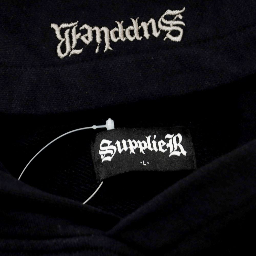 Suppliér ブラック パーカー Lサイズ SUPPLIER(サプライヤー) / パーカー/L/コットン/ブラック | 古着の販売