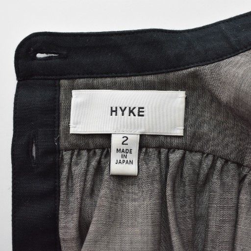 ハイク HYKE 21SS W/P VOILE BIB FRONT SHIRT 長袖 2 グレー 211-15129  