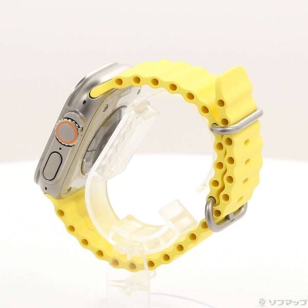 〔 品〕 Apple Watch Ultra GPS Cellular 49mm チタニウムケース イエローオーシャンバンド 348