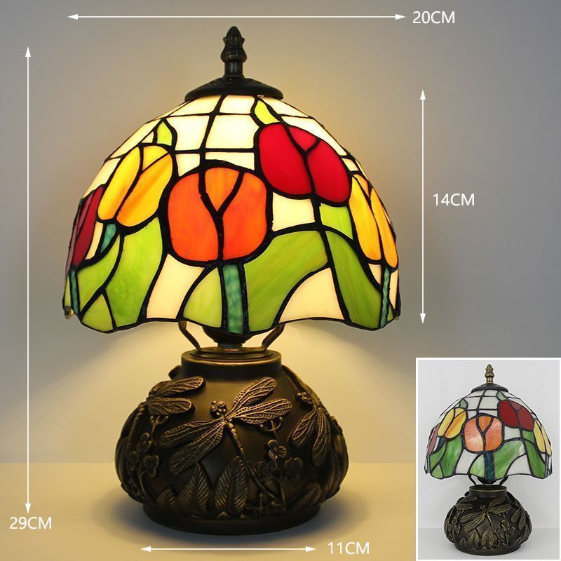 LEDテーブルランプ ステンドグラス 照明クラシック ヨーロッパ