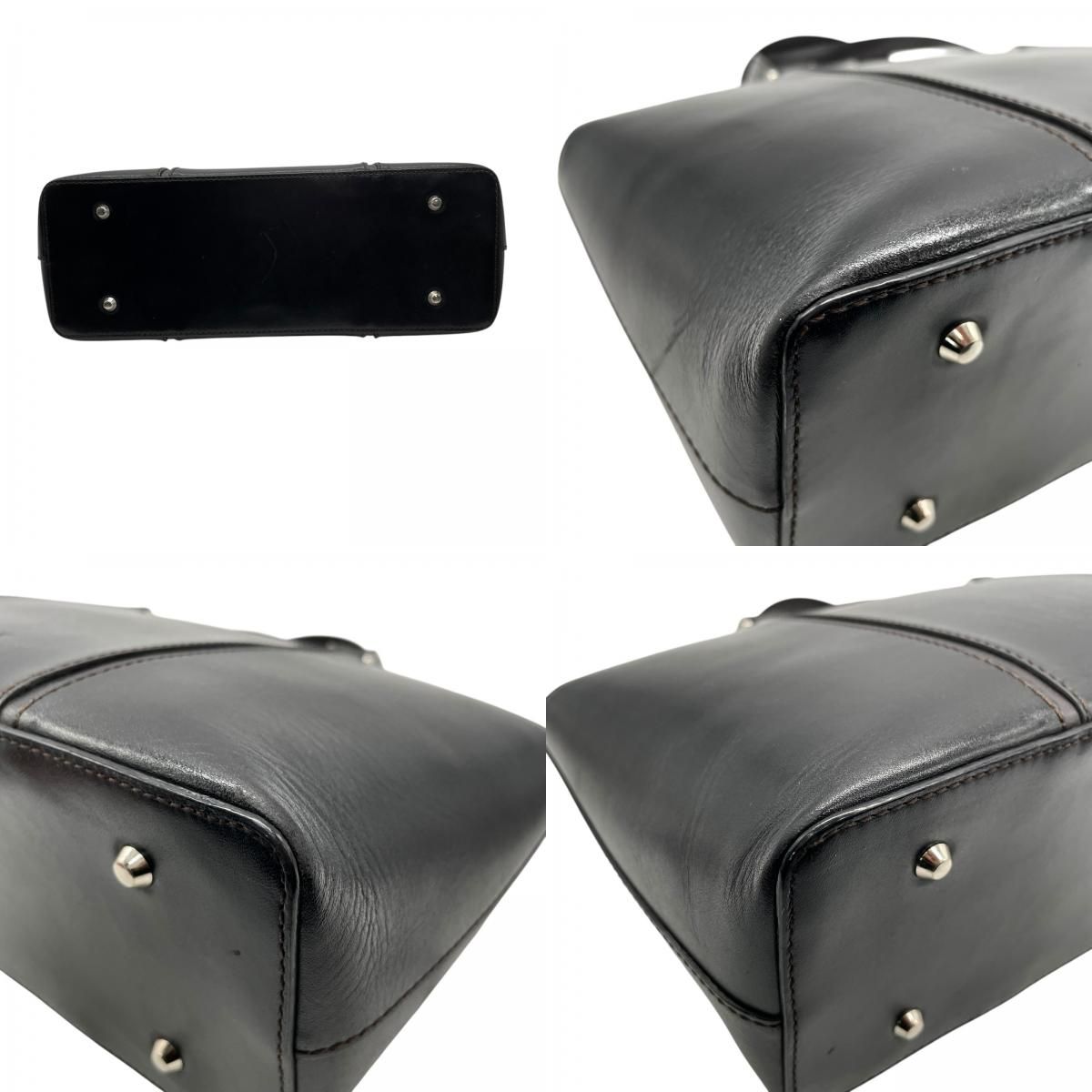 美品 BURBERRY バーバリー ハンドバッグ 本革 レザー 黒 ブラック ノバ