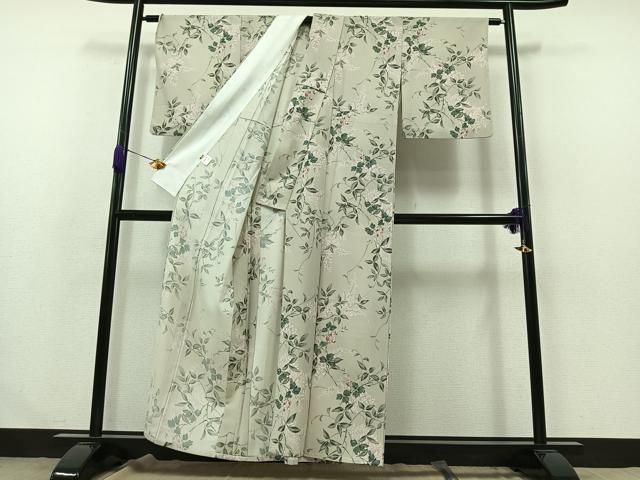 平和屋着物▽小振袖 二尺袖 枝花文 洗える着物 AAAX9360ck