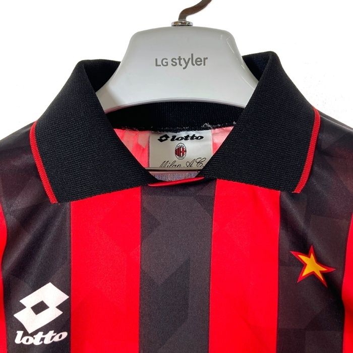 ACミラン Lotto 長袖シャツ 赤黒 Lotto Milan A.C. サッカー