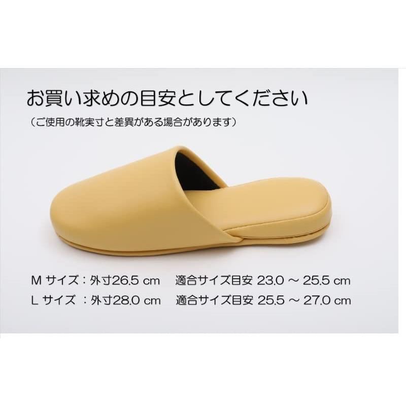 ブラック_M [TOKYO SLIPPER] 抗菌レザー調 ビニールスリッパ