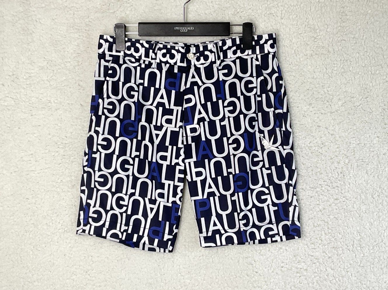 未使用 1PIU1UGUALE3 GOLF ミックスロゴショーツ 5 未使用 1PIU1UGUALE3 GOLF 3 ブルー×ホワイト SHORTS FULL MIX