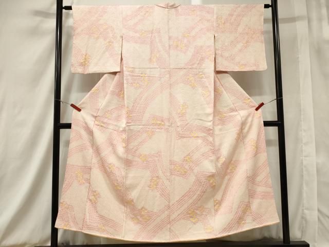 平和屋着物□上質な小紋 総絞り 霞文 暈し染め 正絹 逸品