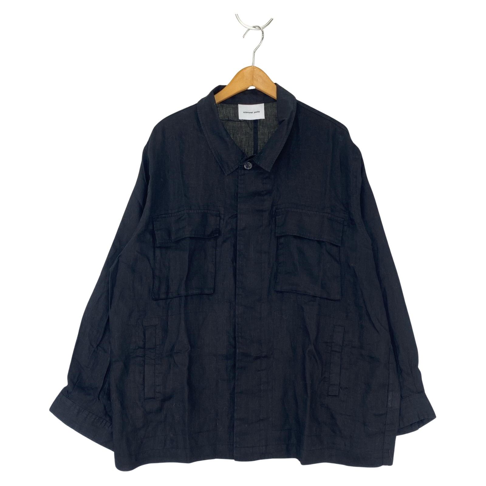 ソラモナポッシェ リネンオーバーシャツ