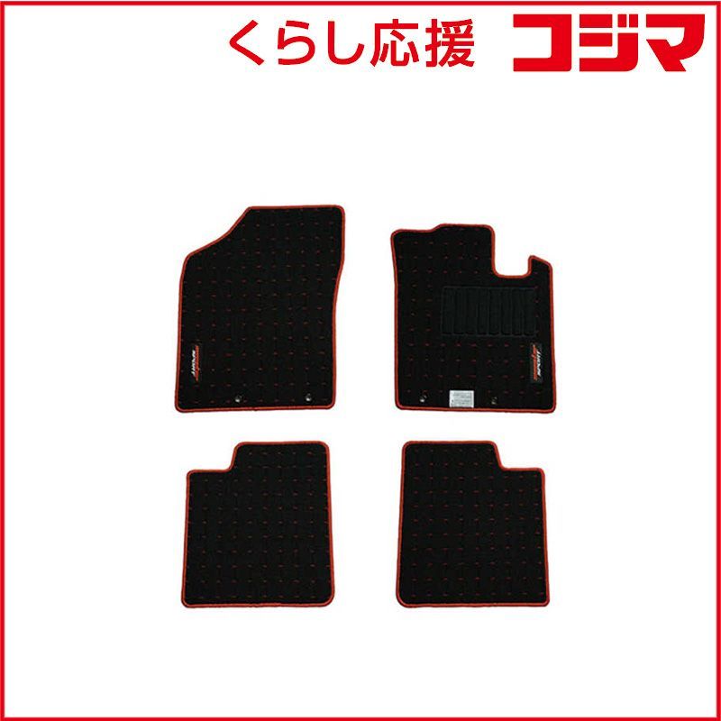 MONSTERSPORT フロアマット アルトワークス アルト HA36S 5MT車用 ブラック×レッド 894500-7300M