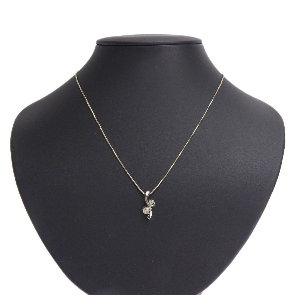 カシケイ K18BG ダイヤ ネイキッド ネックレス 0.30ct 定価15万