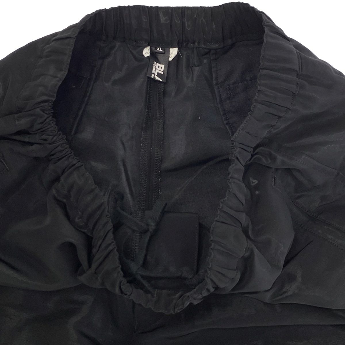 BLACK COMME des GARCONS ブラック コムデギャルソン 22SS ラスターワイドイージーパンツ 1l-P009 ブラック XL