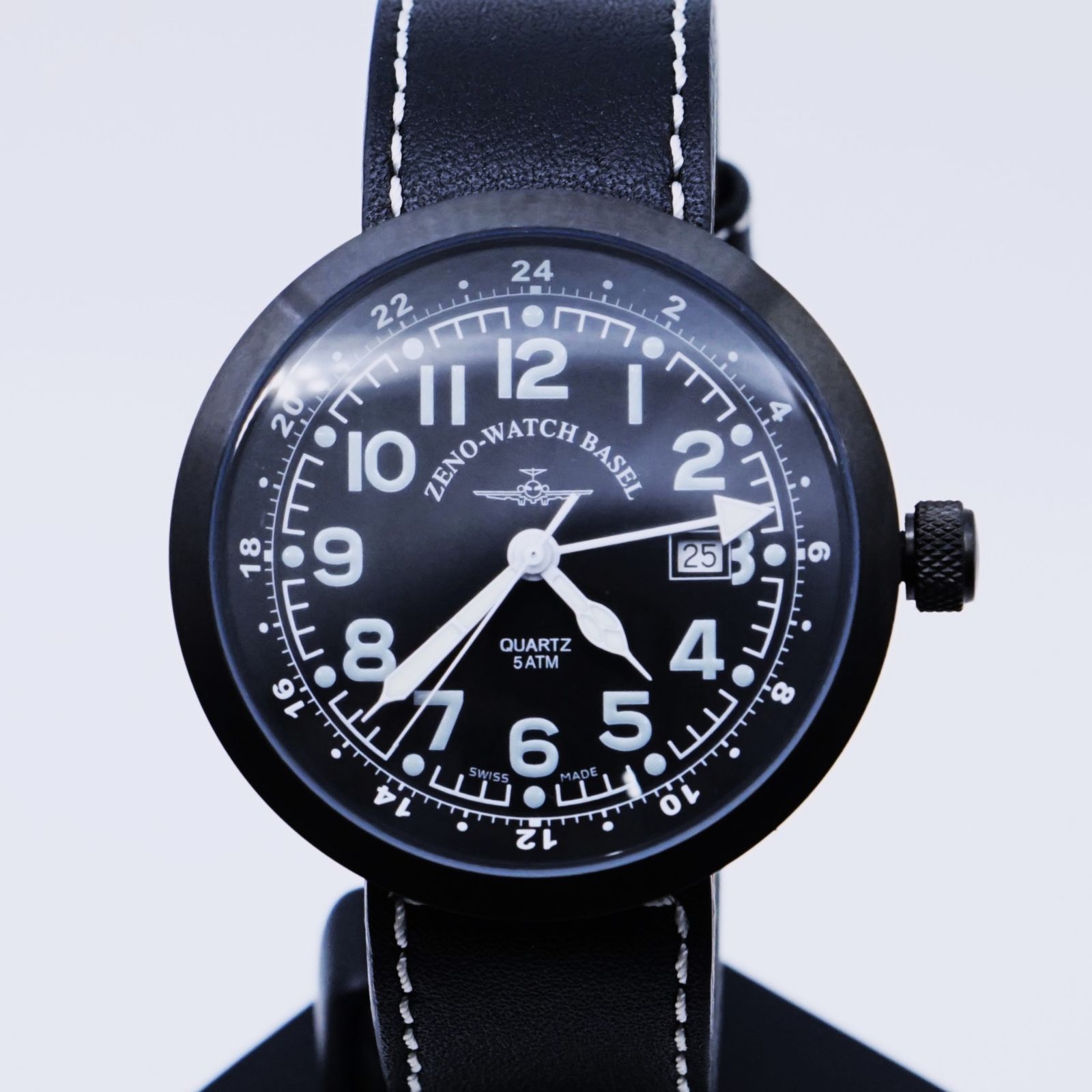 ZENO-WATCH BASEL ゼノウォッチ B554Q BK-WH-L パイロットウォッチ 