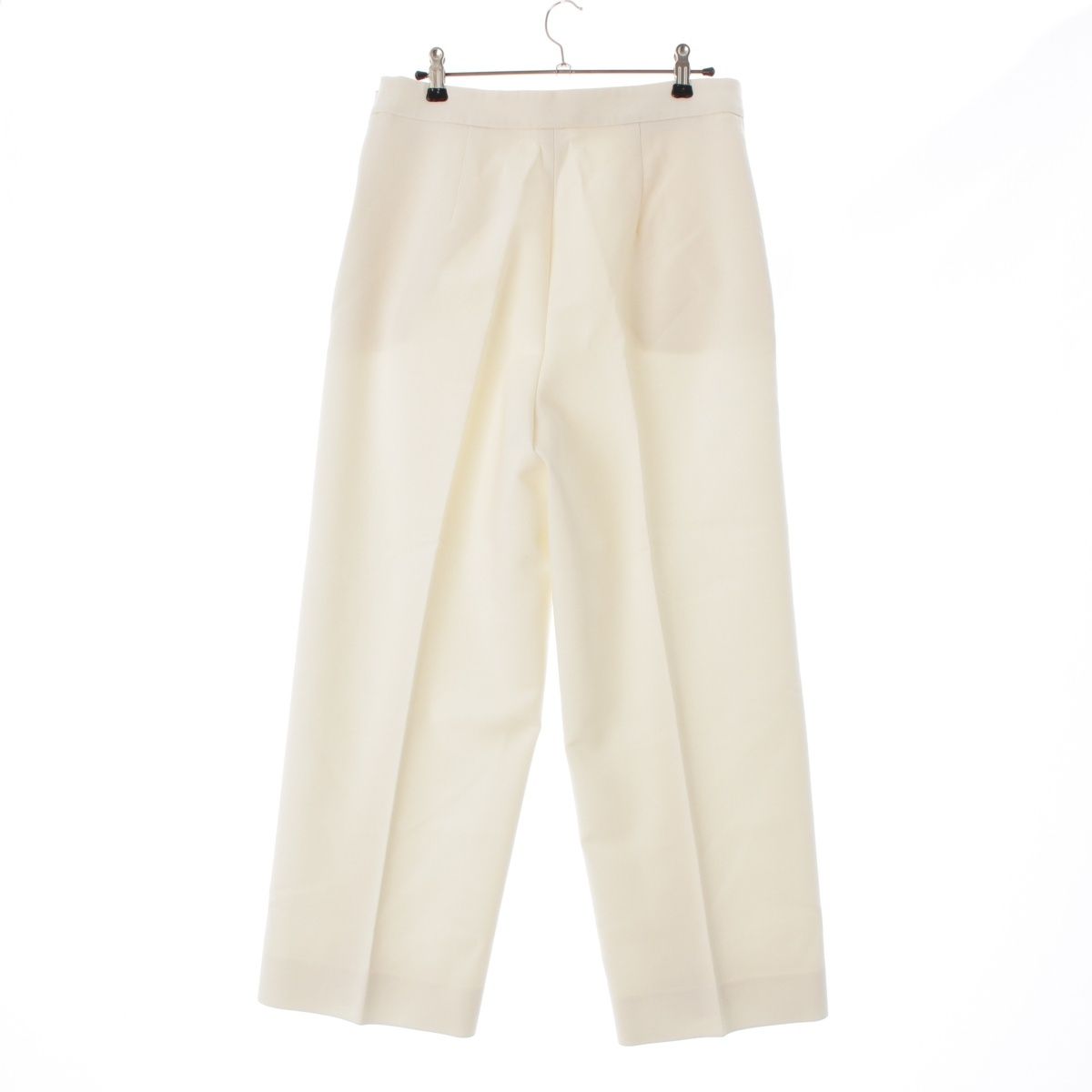 マックスマーラ 25年 ウール サイドボタン フ パンツ 25111310316 アイボリー 44