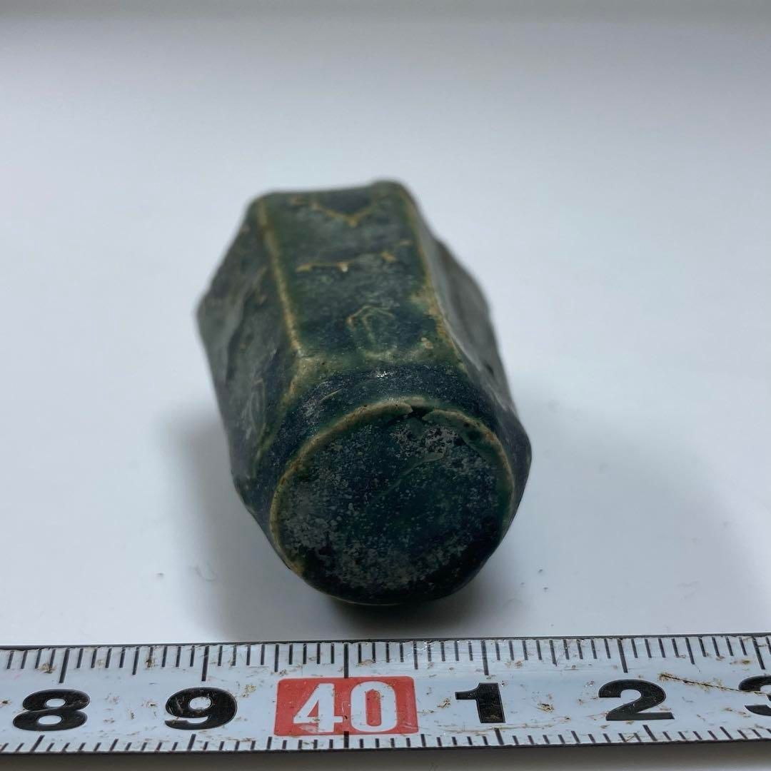 中国古玩 緑釉鼻煙香 高さ約5.4㎝ 東さ6-1014☆