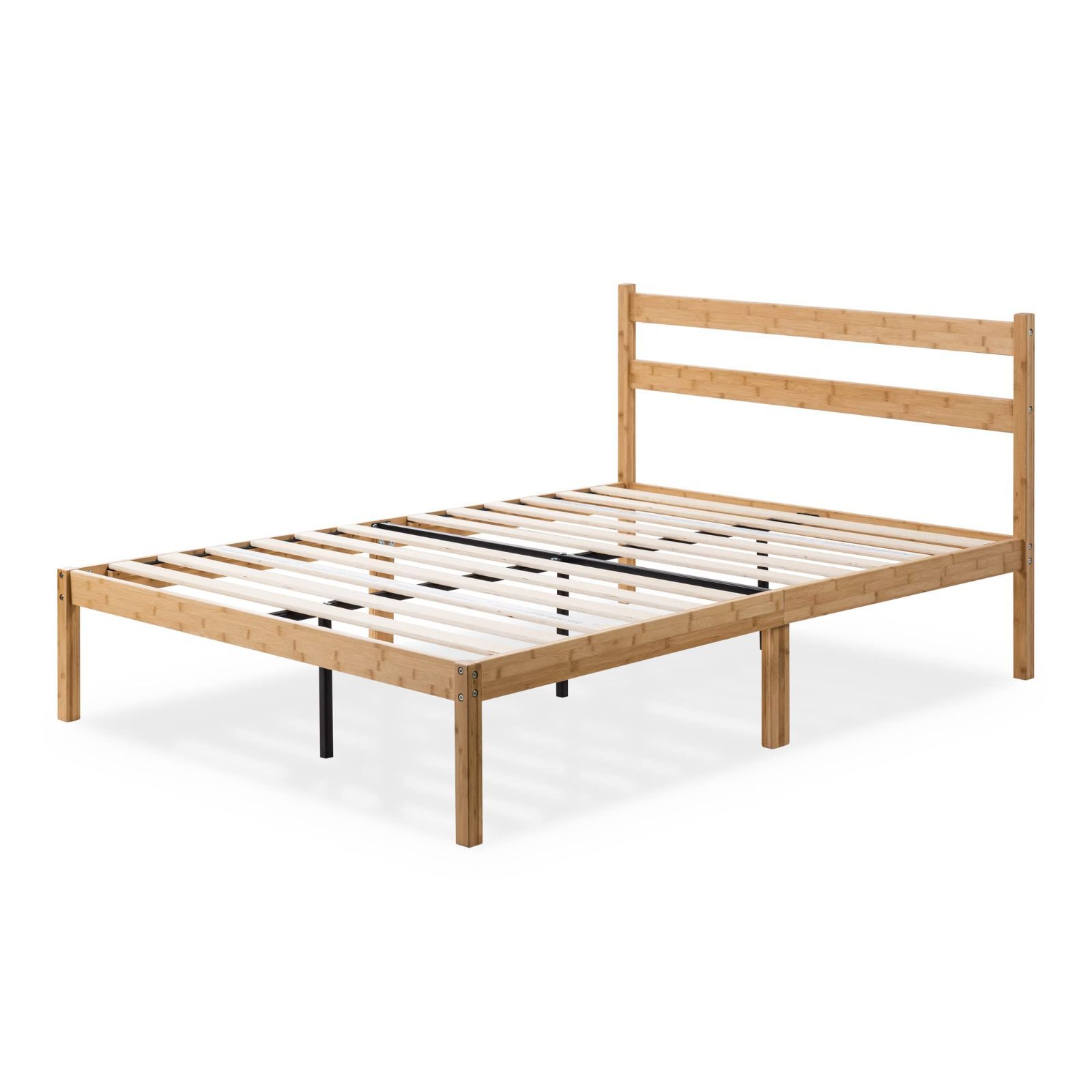 数量 スチール 頑丈 通気性 ベッド 耐久性 ベッド下収納 静音 組み立て簡単 すのこ メタル-Bamboo 工具付き セミダブル ベッドフレーム ジヌス 竹製 ZINUS