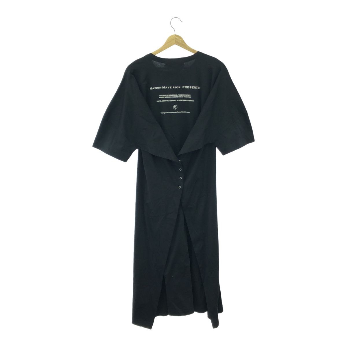 MAISON　MAVERICK　PRESENTS　メゾンマヴェリックプレゼンツ　MM0032　3WAY ホック オーバーサイズ ワンピース　Fサイズ　ブラック