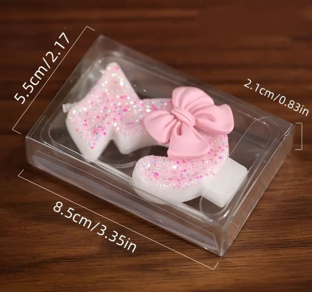 キャンドル ロウソク 数字 ピンク リボン プリンセス - メルカリ