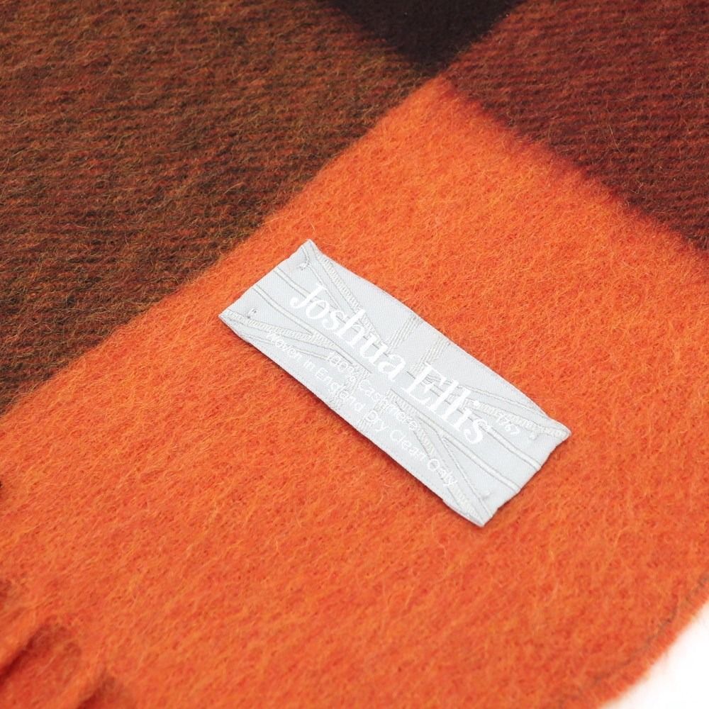 中古】ジョシュアエリス Joshua Ellis カシミヤ チェック 大判