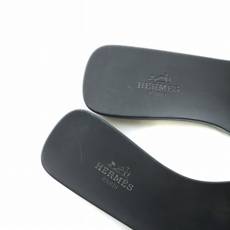 エルメス HERMES アロハ シェーヌダンクル サンダル ラバー ロゴ