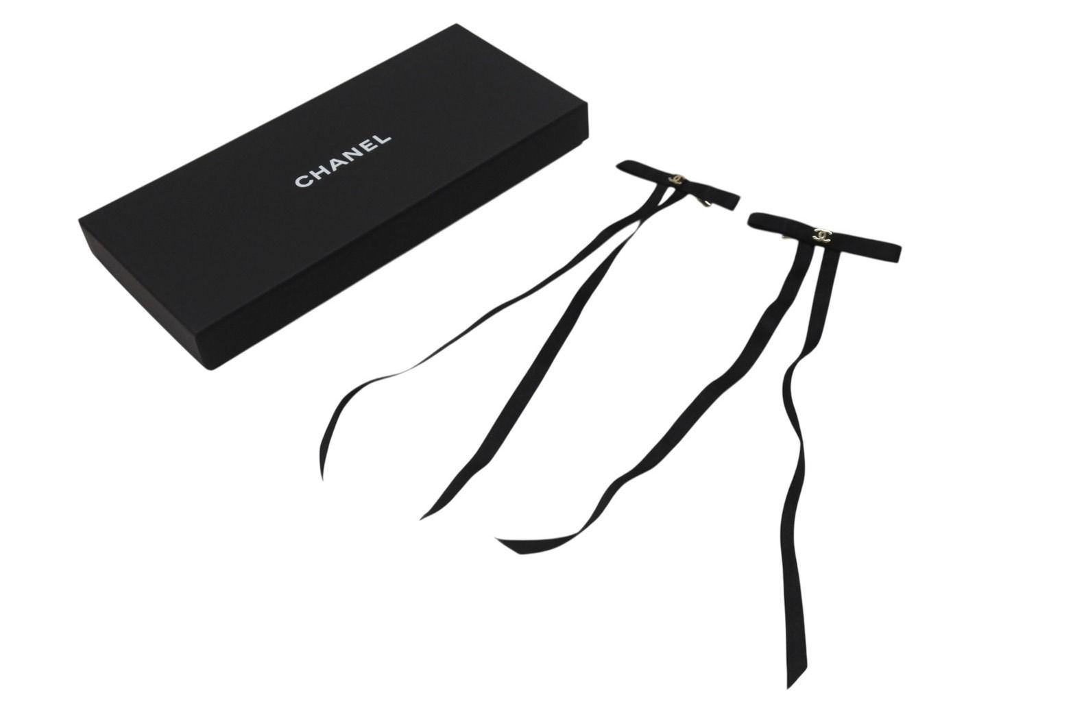 ♥ CHANEL シャネル ヘアアクセサリー バレッタ ココマーク 25P刻印 AAA839 サテン シルク ブラック 4b006711