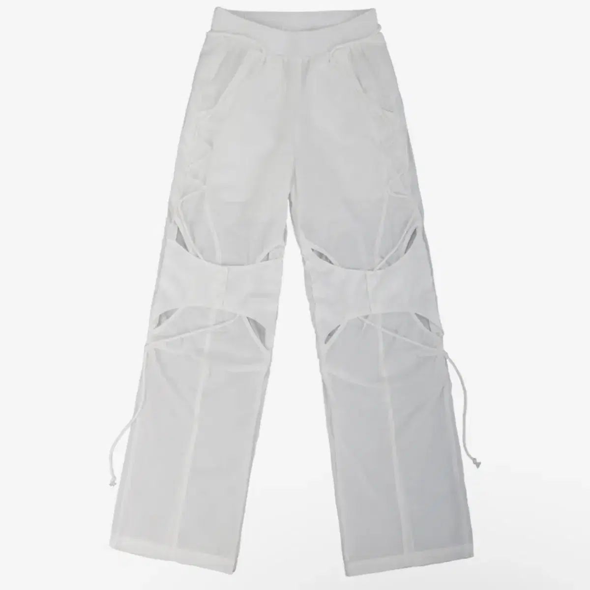 OJOS オホス オープン スナップ ライト パンツ 白