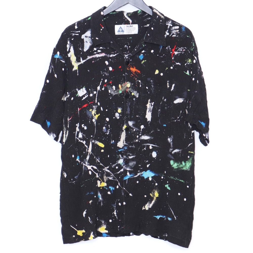 CHALLENGER S|S PAINTED SHIRT Mサイズ ブラック CLG-SH 021-003
