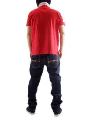 ニッケル&ダイム S/S ポロシャツ ポロ M C ジャージー ロゴ レッド