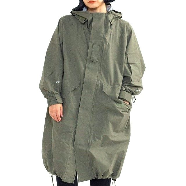 HYKE ハイク 23AW PERTEX SHELL COAT パーテックスシェルコート 232-17388 1(S) OLIVE DRAB シェル マウンテンパーカー アウター HYKE ハイク 23AW PERTEX SHELL COAT パーテックスシェルコート 232