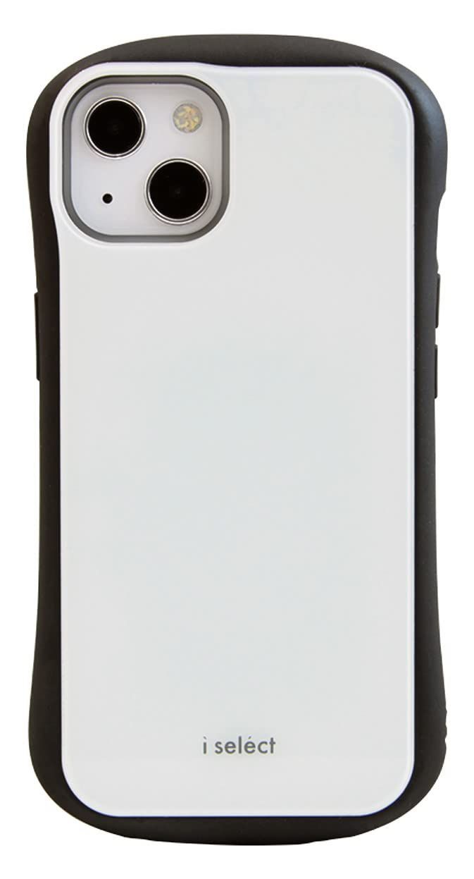 【新着商品】グランサンク(Grandcinq) i select iPhone13 ケース カード収納 (耐衝撃 強化ガラス/カード入れ) 【ホワイト】