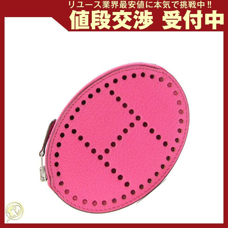 エルメス コインケース エブリン ローズティリアン シェーブル □O刻印  