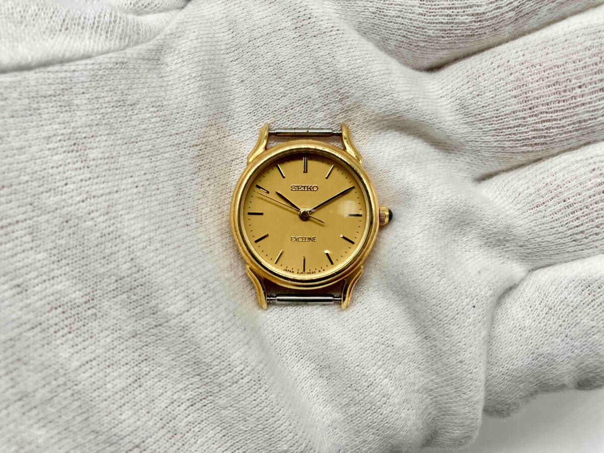 ジャンク SEIKO 2J41-0A10 EXCELINE エクセリーヌ 18KT セイコー