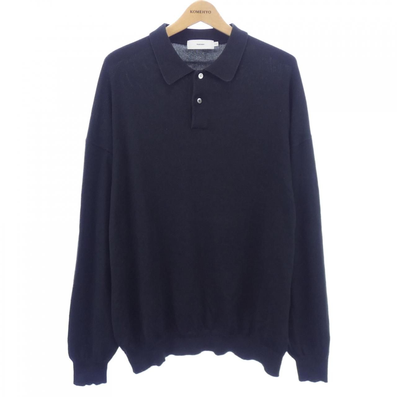 graphpaper グラフペーパー ハイゲージ コットン ライトテリー モックネック プルオーバー “Cotton Light Terry Mock  Neck” gu243-70236l-kk レディース | Piu di aranciato(ピウディアランチェート) Graph paper グレー 長袖ポロシャツ