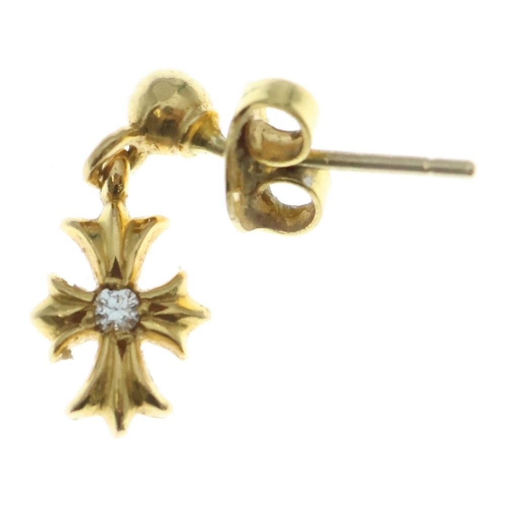 CHROME HEARTS クロムハーツ 22K TNY E CH PLS 1DIA タイニーE CHプラス ドロップピアス 1ダイヤ ゴールド BCA024