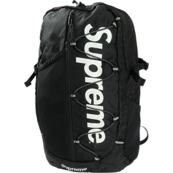 Size フリー SUPREME シュプリーム 17SS Backpack Black バックパック 黒 -非常に良い 20820127