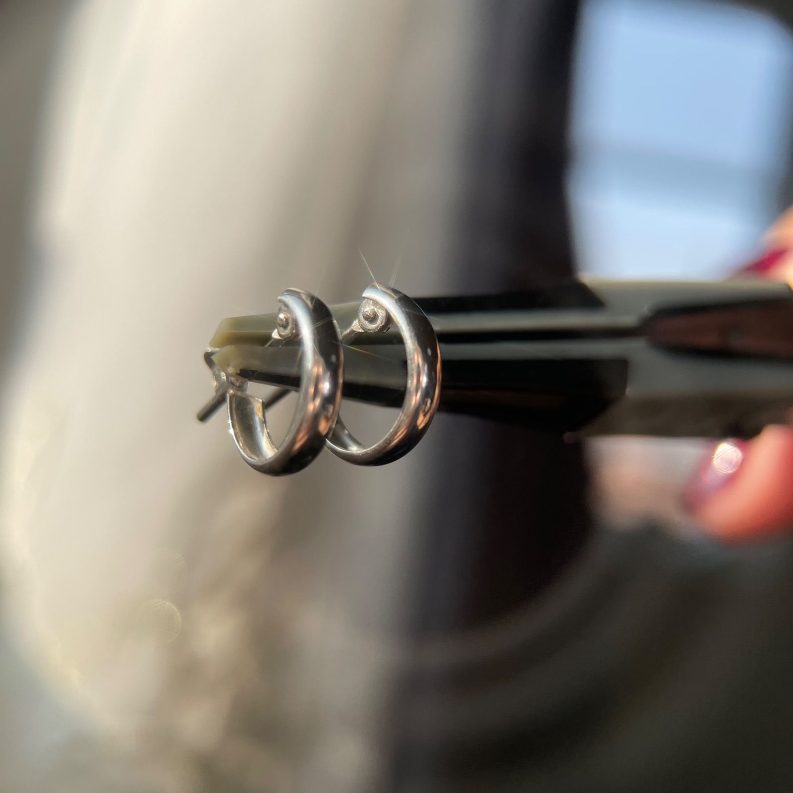 買取店 Pt900 フープピアス 1cm プラチナ シンプル FORTGASGNV_COM_BR