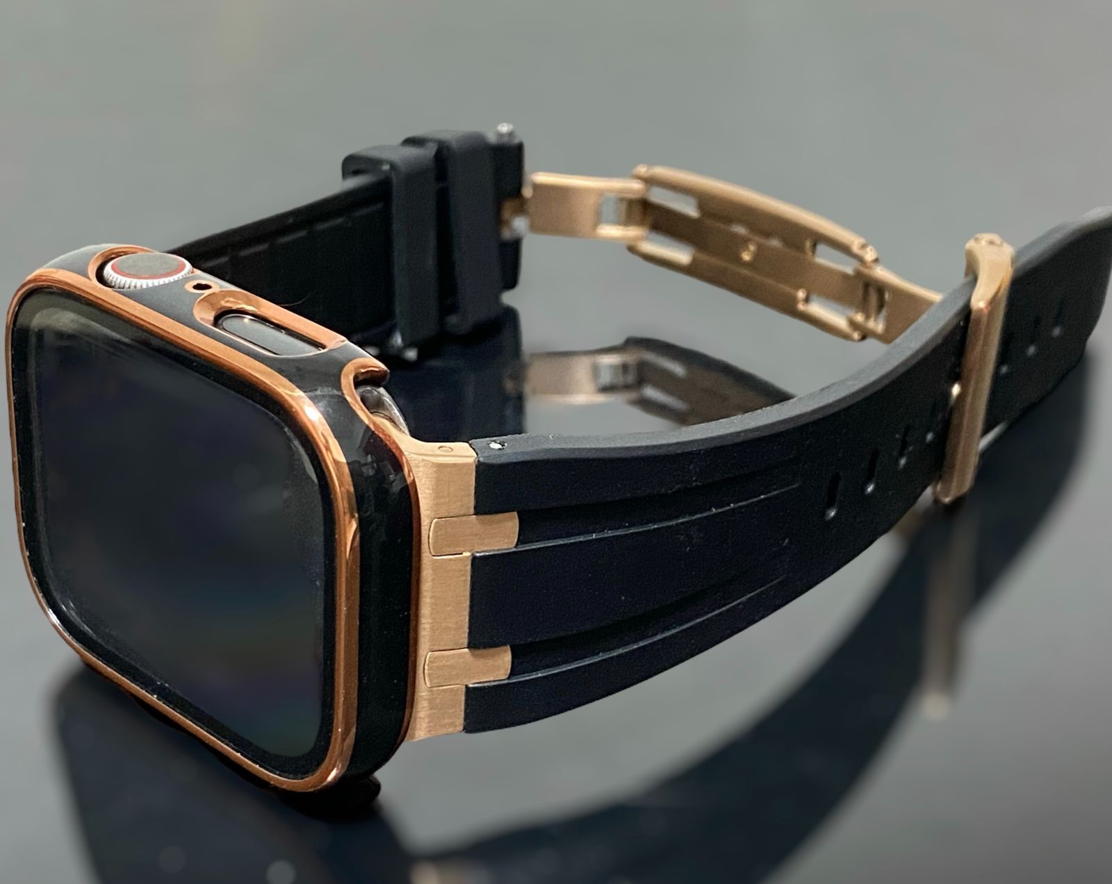 【年中無休】 アップルウォッチ ローズ×ホワイト ラバーベルト Watch Apple ラバーベルト
