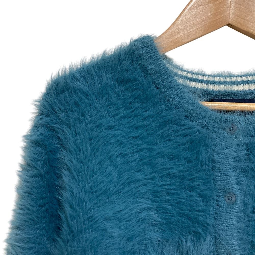 美品フレッドペリー×レイビームス別注 シャギーカーディガン ブルー