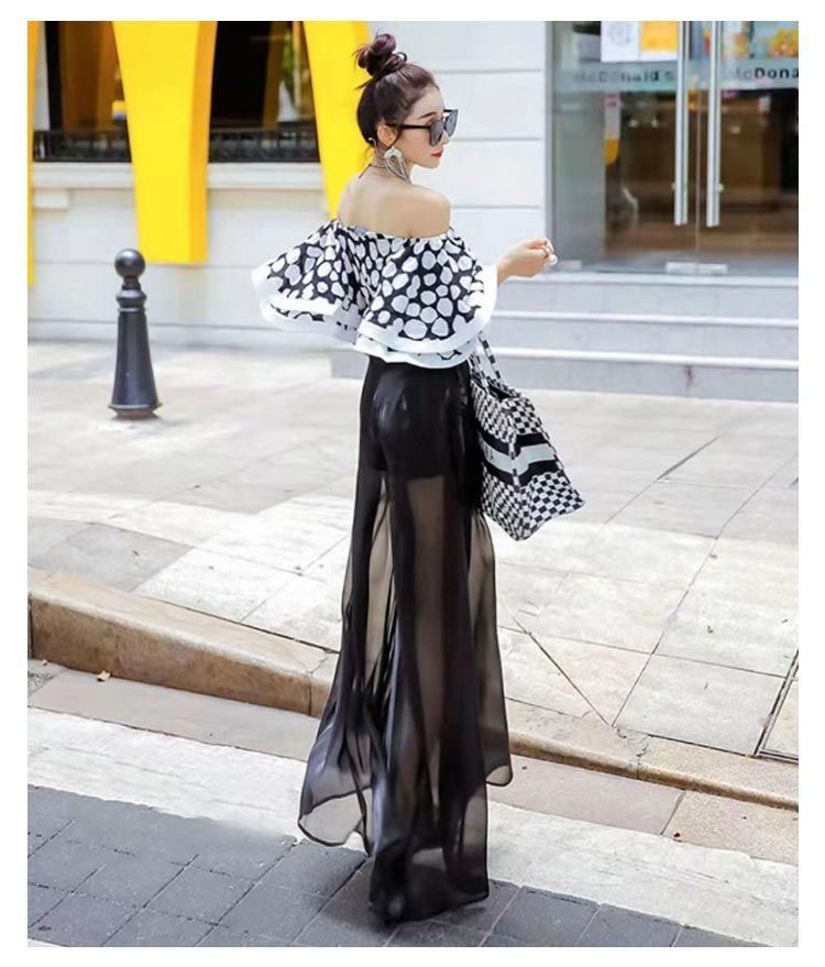 パンツ シフォンパンツ ワイドパンツ ガウチョパンツ レディース