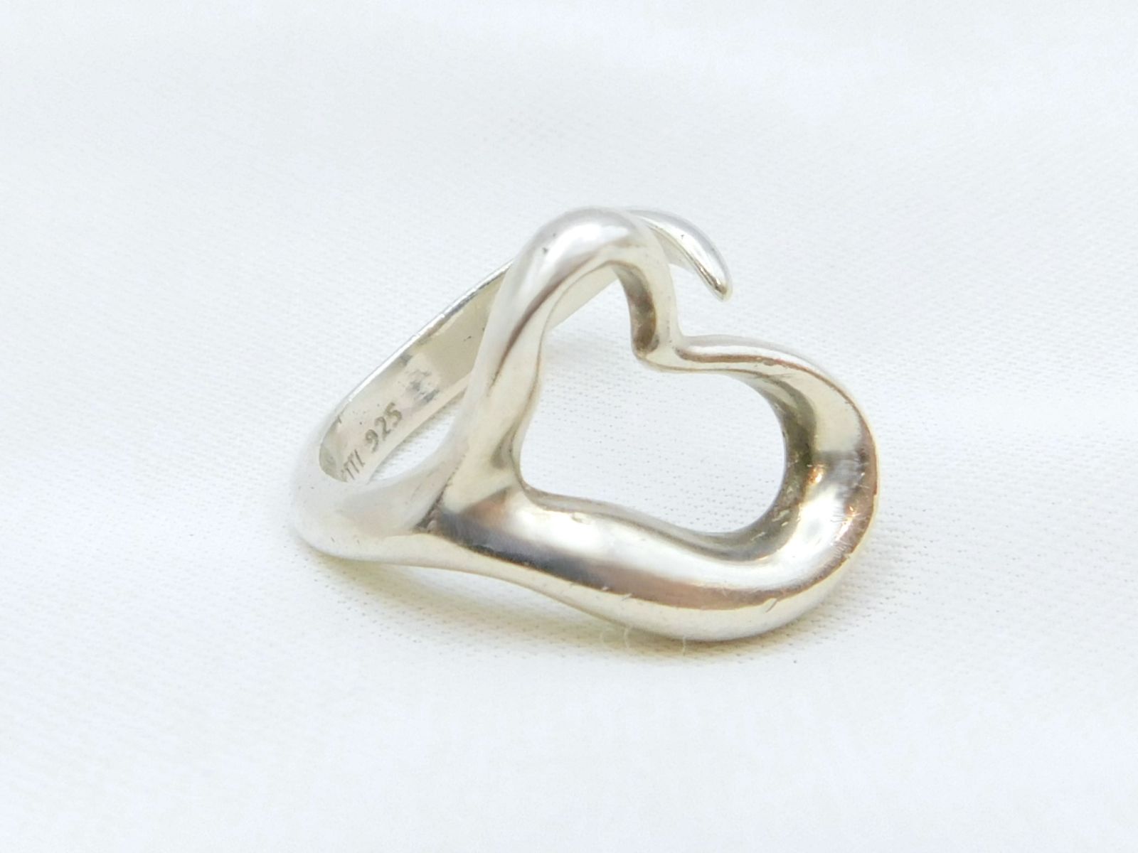 ティファニー オープン ハート リング 925 11号 美品] Tiffany リング