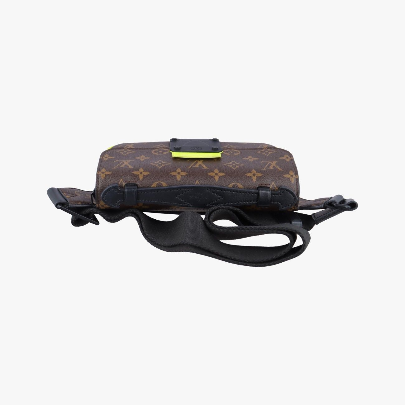 ルイヴィトンLouis VuittonSロックモノグラム|ブラウン系×ネオンイエローモノグラムキャンバスM45864ICチップ