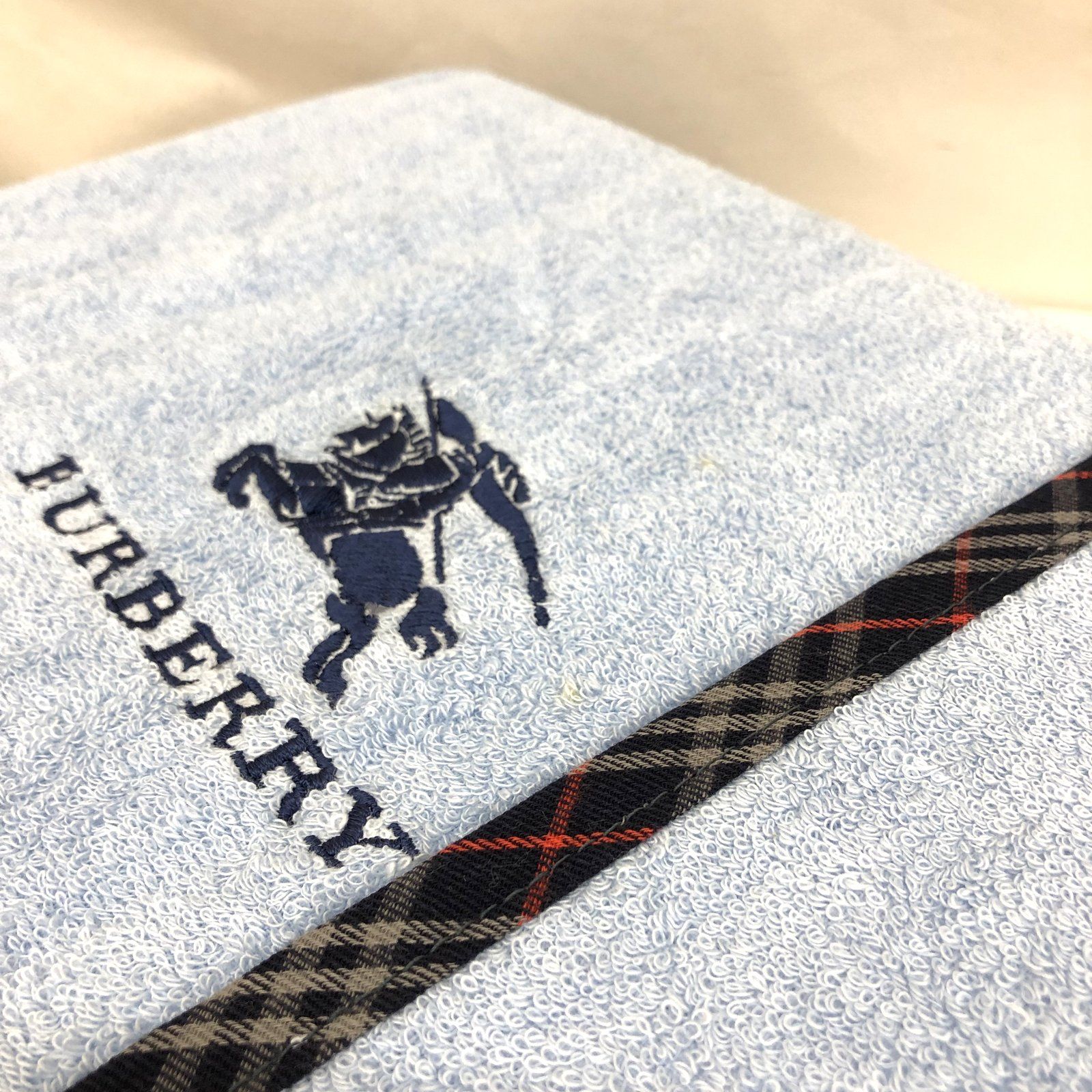 BURBERRY バーバリー タオルシーツ 敷きパットシーツ ブルー - USED