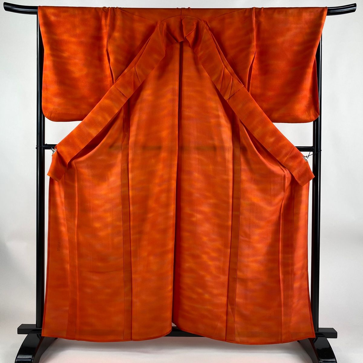 バイセル 着物 美品 名品 訪問着 オレンジ 一つ紋 動物 風景 樹木 正絹 袷 158cm Mサイズ ☆☆☆☆ バイセル 着物 名品 訪問着 薄ピンク 一つ紋 椿 金彩 染め分け 正絹 袷