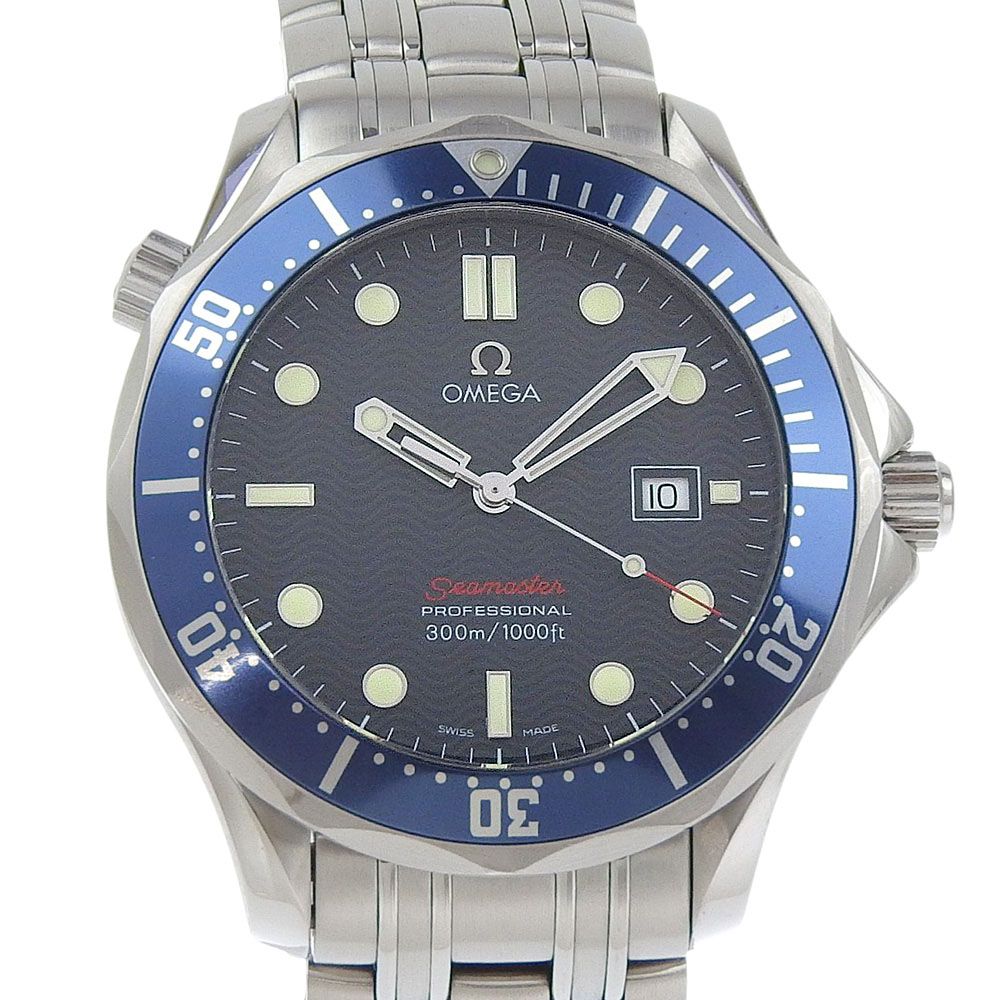 OMEGA オメガ シーマスター300 プロフェッショナル cal.1538 2221.80 ステンレススチール ネイビー クオーツ アナログ表示 メンズ ネイビー文字盤 腕時計