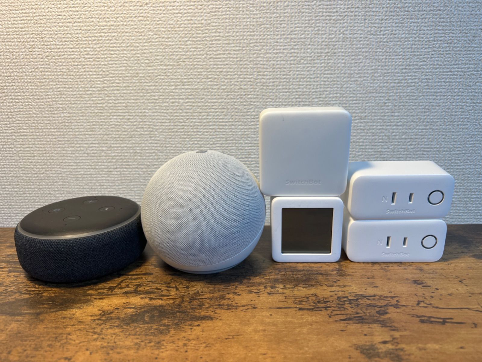 Alexa スターターキット Alexa 2個 Switch bot コンセント 2個 Switch bot 温湿度計1個 Switch bot リモコン操作 1個