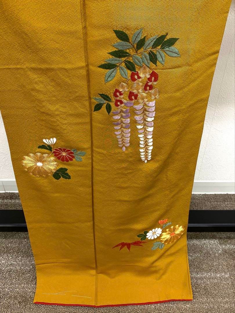 振袖 刺繍 金駒 ちりめん 身丈162cm MO3143 - メルカリ